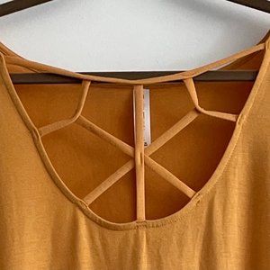 NWOT - BANANAS SOFT!  Criss Cross, Mustard Dress